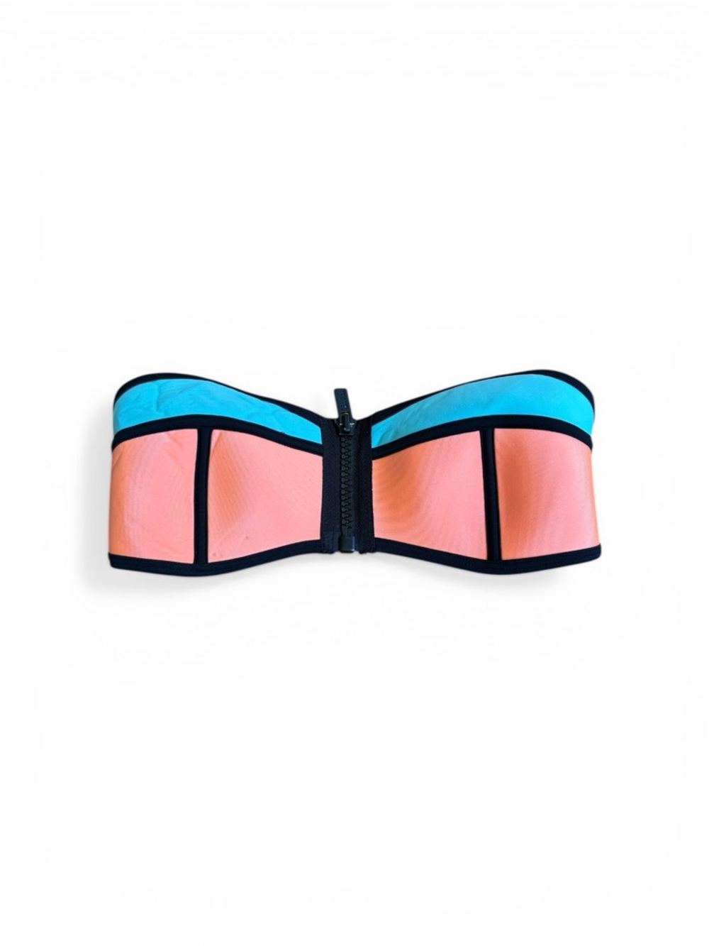 Triangl Lilly neoprene colorblock bikini top medium